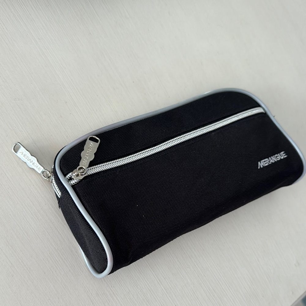 Black Zippered Canvas Utility Bag